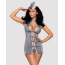 Obsessive Stewardess 3 pcs costume grey S/M